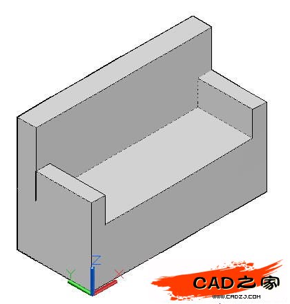 AutoCAD教程：運用長方體網格拉伸制作雙人和多人沙發_中國教程網