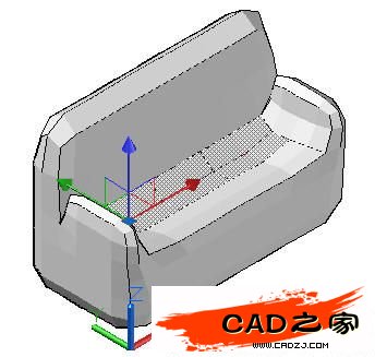 AutoCAD教程：運用長方體網格拉伸制作雙人和多人沙發_中國教程網