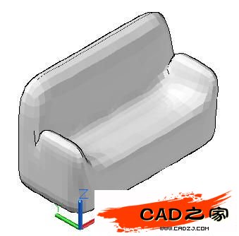 AutoCAD教程：運用長方體網格拉伸制作雙人和多人沙發_中國教程網