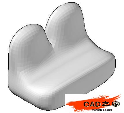 AutoCAD教程：運用長方體網格拉伸制作雙人和多人沙發_中國教程網
