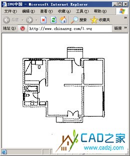 圖1 通過轉換器轉換后得到的SVG圖形