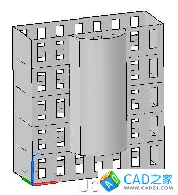 AutoCAD2011曲面命令創建樓房_天極設計在線整理